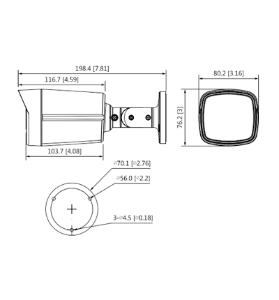 DAHUA HAC-HFW1231TLM-I6 - Camara Bullet de 2 Megapixeles/ Super Adapt/ Lente de 2.8 mm/ 107 Grados de Apertura/ IR de 60 Mts/ WDR Real de 130 dB/ IP67/ Soporta:CVI/CVBS/AHD/TVI/ DAHUA HAC-HFW1231TLM-I6 - Camara Bullet de 2 Megapixeles/ Super Adapt/ Lente de 2.8 mm/ 107 Grados de Apertura/ IR de 60 Mts/ WDR Real de 130 dB/ IP67/ Soporta:CVI/CVBS/AHD/TVI/